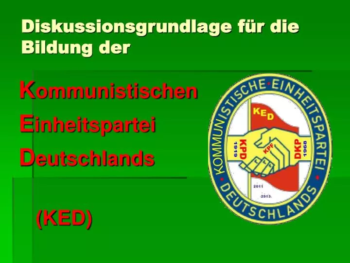 diskussionsgrundlage f r die bildung der