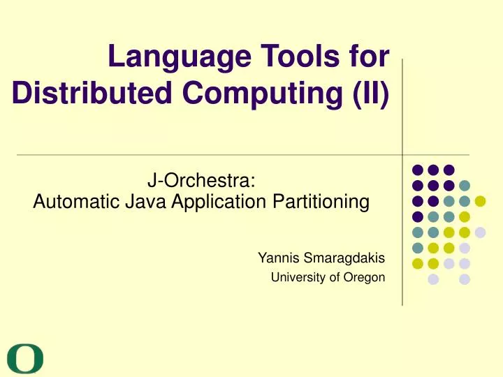 language tools for distributed computing ii