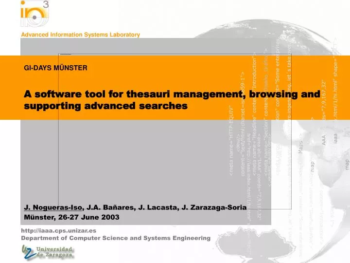 gi days m nster a software tool for thesauri management browsing and supporting advanced searches