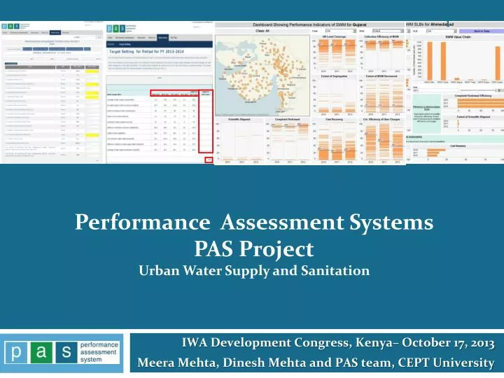 performance assessment systems pas project urban water supply and sanitation