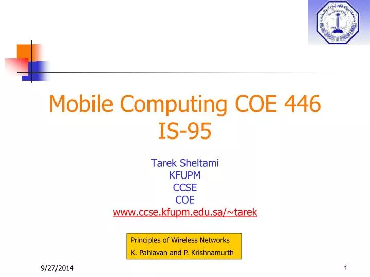 mobile computing coe 446 is 95