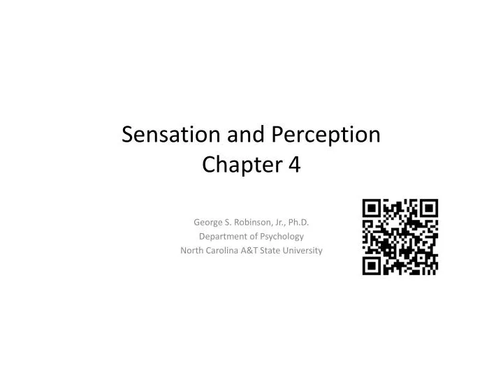 sensation and perception chapter 4