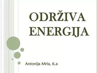 odr iva energija