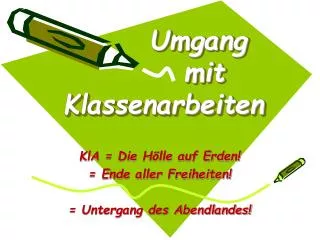 umgang mit klassenarbeiten