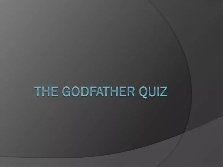 the godfather quiz