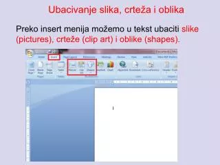 ubacivanje slika crte a i oblika