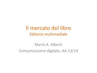il mercato del libro editoria multimediale
