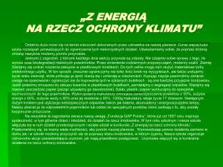 z energi na rzecz ochrony klimatu