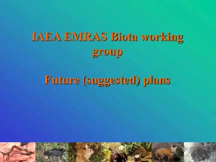 iaea emras biota working group future suggested plans