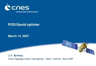 POD/Geoid splinter