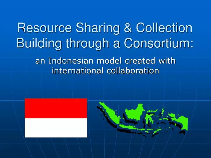 resource sharing collection building through a consortium