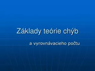 z klady te rie ch b