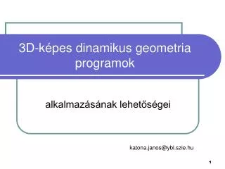 3d k pes dinamikus geometria programok