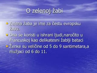 o zelenoj abi