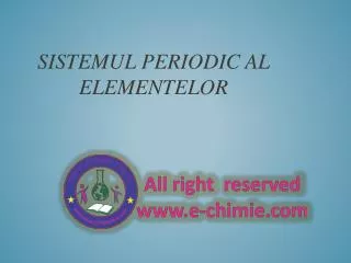 sistemul periodic al elementelor