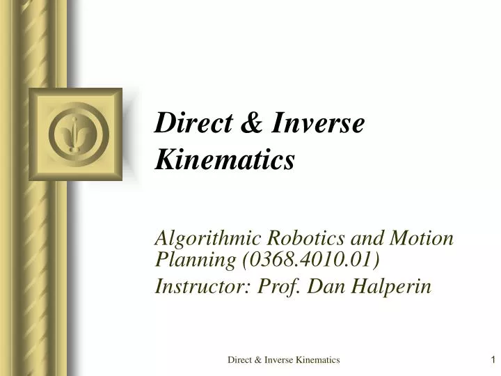 direct inverse kinematics