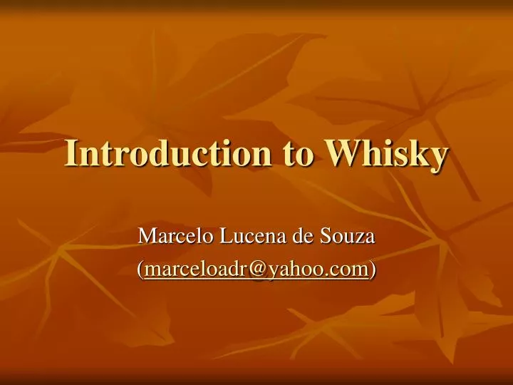 introduction to whisky