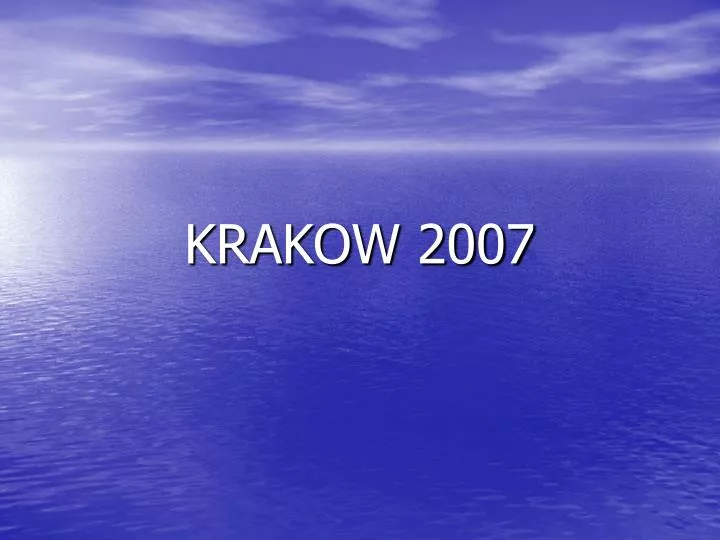 krakow 2007