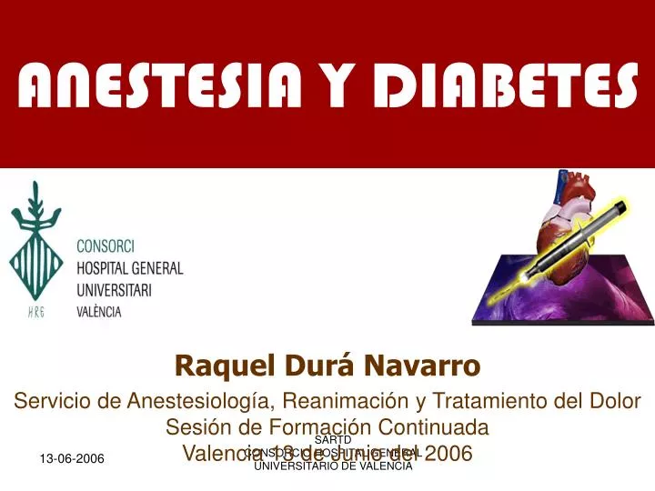anestesia y diabetes