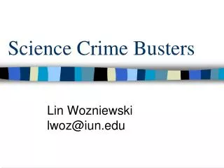 Science Crime Busters