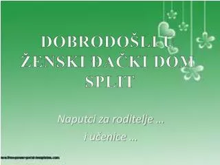 naputci za roditelje i u enice