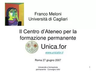 franco meloni universit di cagliari