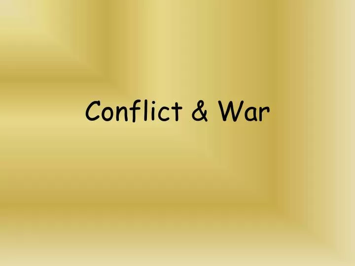 conflict war