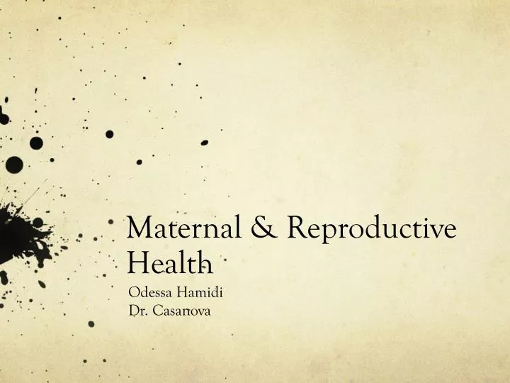 maternal reproductive health
