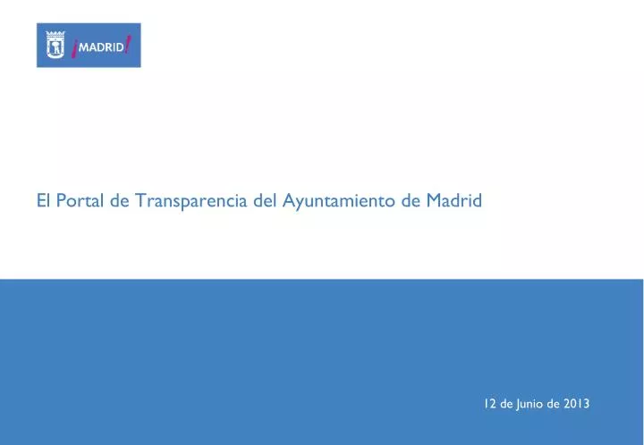 el portal de transparencia del ayuntamiento de madrid