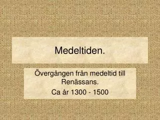 medeltiden