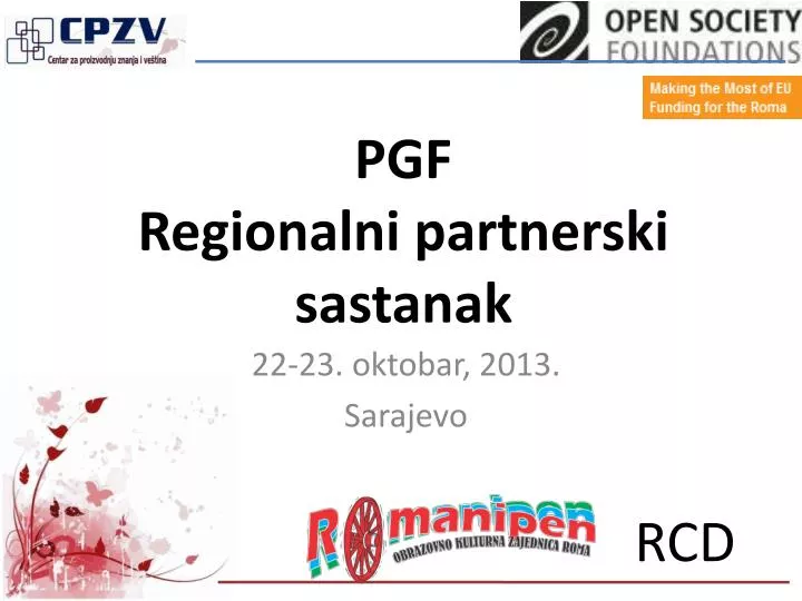 pgf regionalni partnerski sastanak