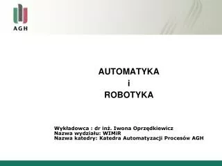 automatyka i robotyka