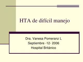 hta de dif cil manejo