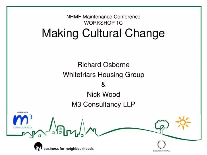 nhmf maintenance conference workshop 1c making cultural change