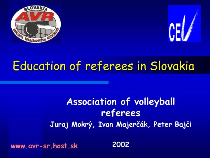 education of referees in slovakia