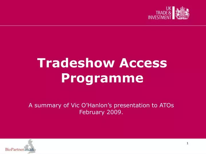 tradeshow access programme