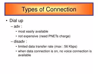 Types of Connection
