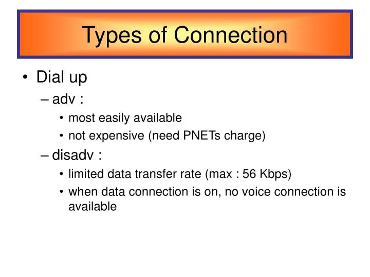 types of connection