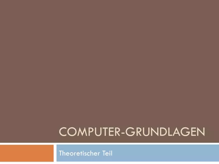 computer grundlagen