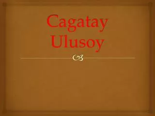 cagatay ulusoy