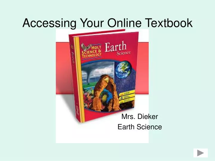 accessing your online textbook