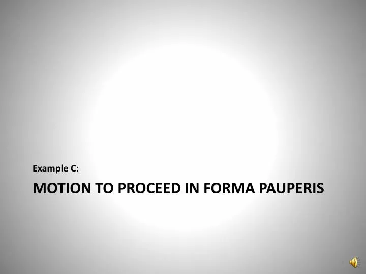 motion to proceed in forma pauperis