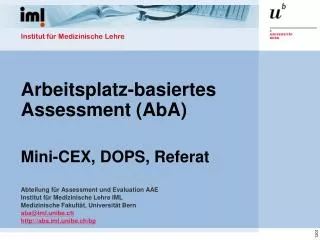 arbeitsplatz basiertes assessment aba