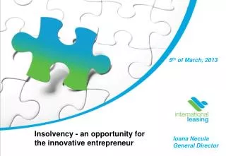 Insolvency - an opportunity for the innovative entrepreneur