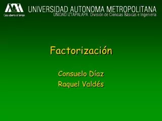 factorizaci n