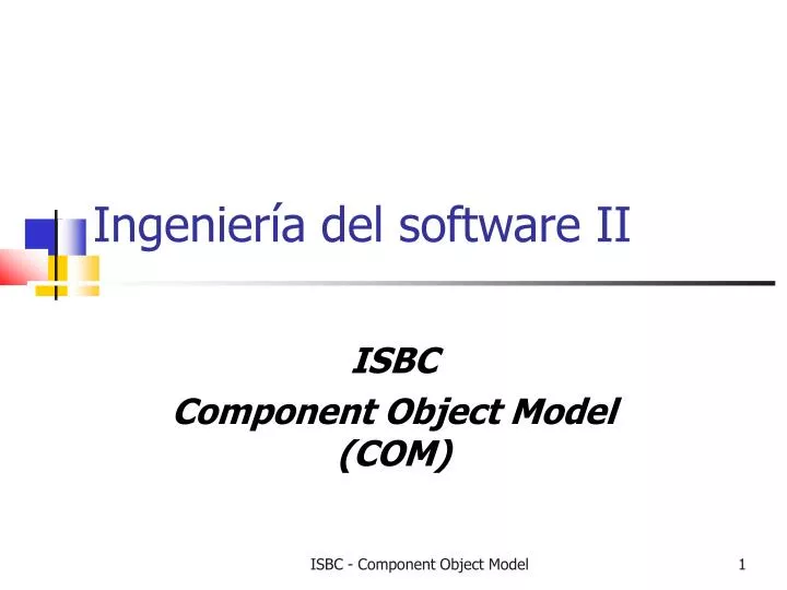 isbc component object model com