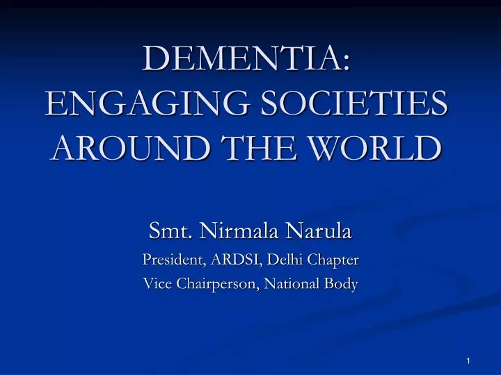 dementia engaging societies around the world