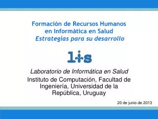 formaci n de recursos humanos en inform tica en salud estrategias para su desarrollo