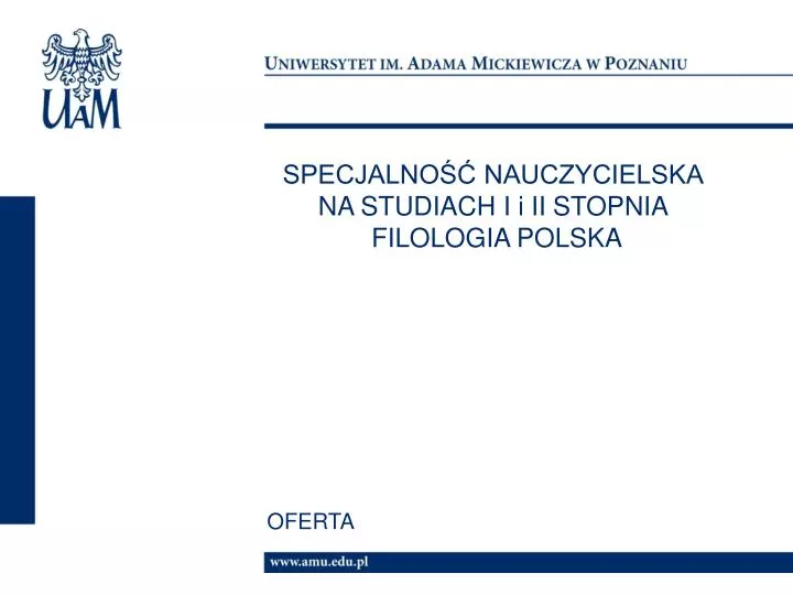 specjalno nauczycielska na studiach i i ii stopnia filologia polska