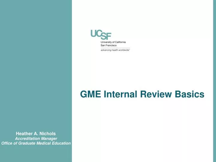 gme internal review basics